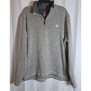 Wrangler Outdoor  Men's Quarter-Zip Fleece XLTall Gray  Long Sleeve